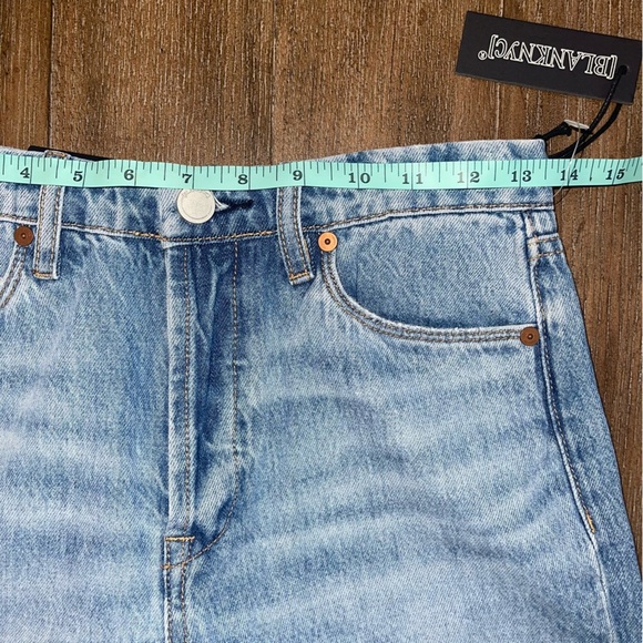 BLANK NYC Ankle Crop Jean Womens 25 Baxter High Rise Ripped Ribcage Straight Leg - Picture 7 of 14